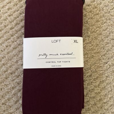 Loft Modern Opaque Tights, XL Burgundy