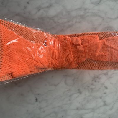 New Orange Fishnet Tights One Size