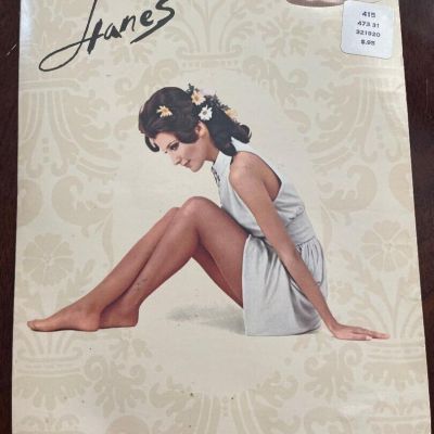 Vtg Hanes 415 Thigh High Stockings - Barely There  size 10 M