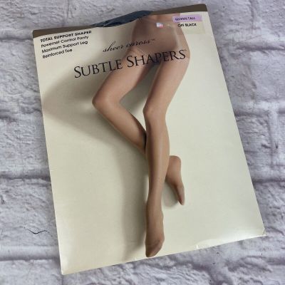East 5th Subtle Shapers Sheer Caress Pantyhose Off Black Size Queen Tall