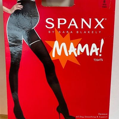 Spanx Mama Tights sz B Opaque all day smoothing & support Very Black
