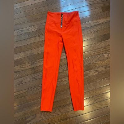 Bright red PE Nation zip front leggings size 6
