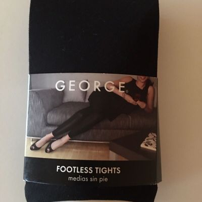 George NEW Black Size 4 Footless Tights 86perc Nylon/14perc Spandex