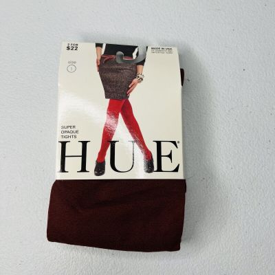 Hue Nutmeg Super Opaque Tights Size 1 - New With Tags 1 Pair Pack