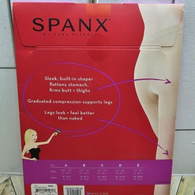 SPANX Womens Shaping Sheers Size D Color Black New Sealed