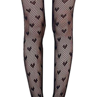 SurBepo Women Fishnet Hollow Out Knitted Patterned Stockings Tights Vertical Str