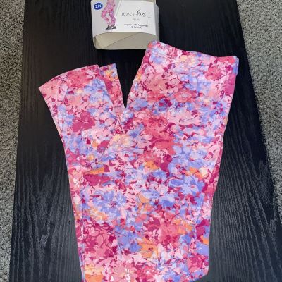Bobbie Brooks Leggings Yoga  Pants Size 2x Pink Fuchsia SWIRLS polyester Spandex