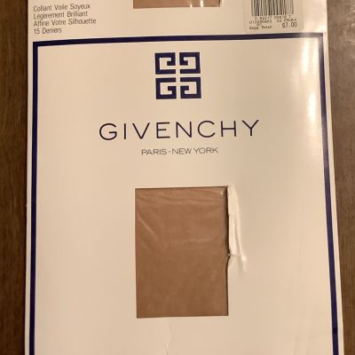GIVENCHY Body Gleamers Shimmery Control Top Pantyhose Bronze 157 Size B New