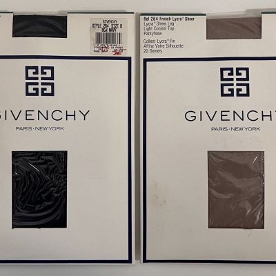 Givenchy lycra sheer pantyhose Color: Navy/Fawn Style: 264 Size: D