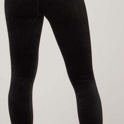 NWT SPANX VELVET LEGGINGS PANTS Black #2070 Slimming Holiday Sexy Party S M or L