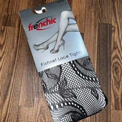 Frenchic fishnet lace tights, color black, size: S/M Brand New