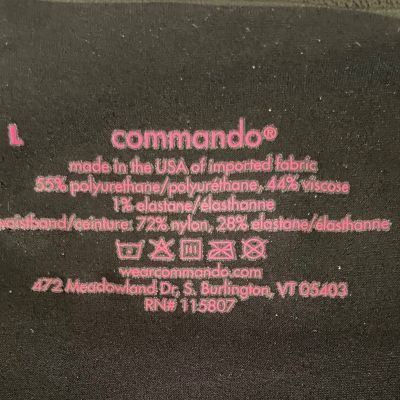 Commando Faux Leather Leggings Black L 4way stretch 28
