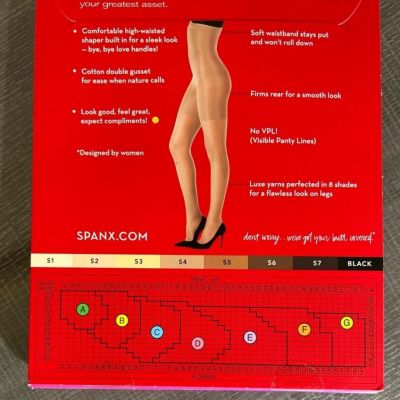 Spanx Women's High-Waisted Full Length Sheers (Size A), Shade S7