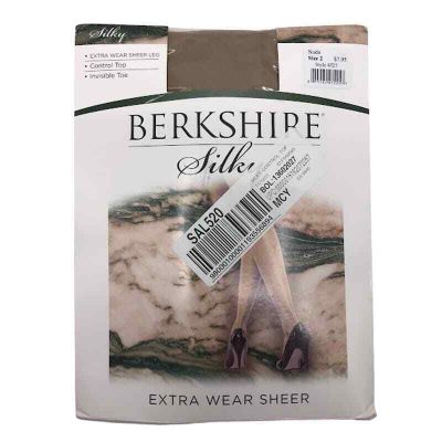 Berkshire Extra Wear Sheer Control Top Pantyhose 2 Invisible Toe Stretch Nude