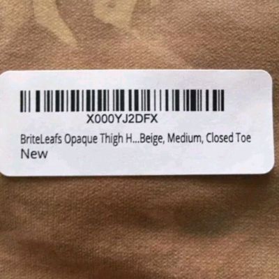 BriteLeafs Opaque Thigh High Compression Stockings Medium 20-30mmHg Beige CT NEW