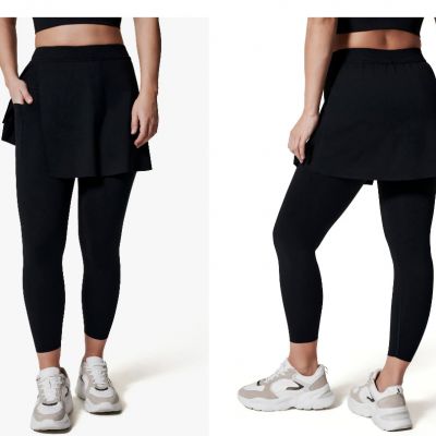 Spanx Booty Boost Skirt Around 7/8 Leggings Size 3X Very Black Pocket Modest NEW