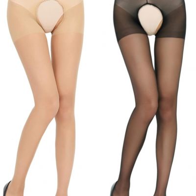 Sexy Pantyhose for Women Thigh High Silky Stockings Sheer Hollow Out Tights | 12