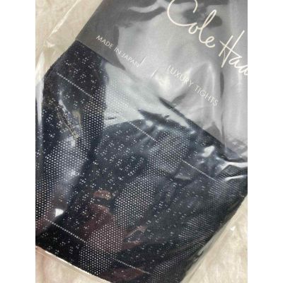 NWT Cole Haan Women's Size S-M Black Lacy Luxury Tights Made in Japan