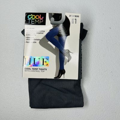 HUE Styletech Cool Temp Tights with Control Top Size 1 Graphite Gray 100-150 Lbs