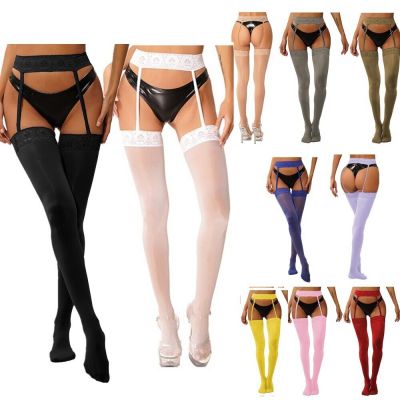 US Women's Lace Cutout Pantyhose Hollow Out Suspender Tights Stockings Hosiery
