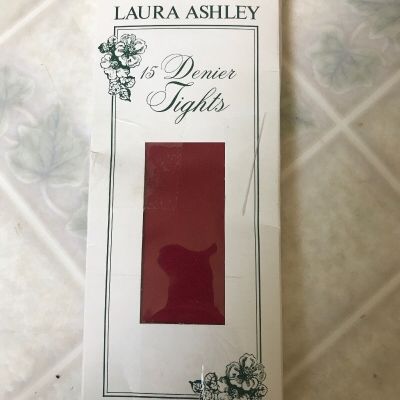 new! Vintage Laura Ashley 15 Denier Scarlet Tights 100perc Nylon Hips sz 34-42