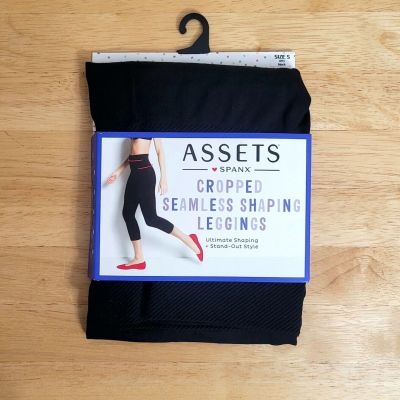 Assets By Spanx - Cropped Seamless Shaping Leggings - Size Small - Black