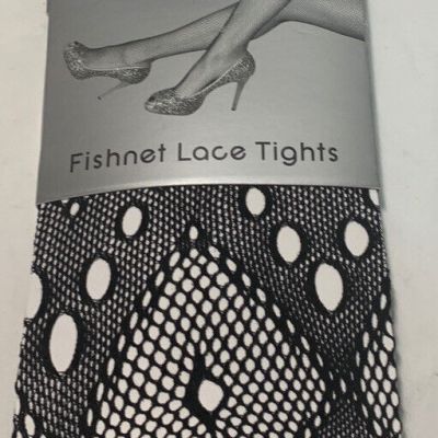 Frenchic Fishnet Crochet Lace Tights Pantyhose Black Size M/L Sissy Burlesque