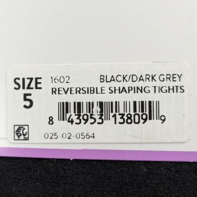 Spanx Tights Pantyhose Assets Reversible Shaping Size 5 Black / Dark Gray 2 Pair