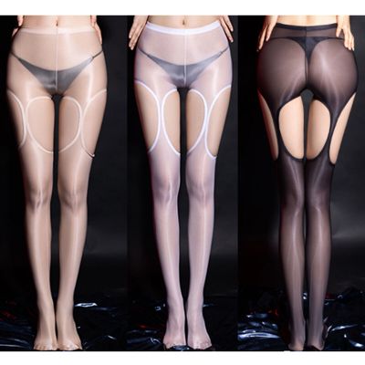 Womens Pantyhose Lingerie Adult Sheer Tights Ultra Thin Underpants Glossy Pants