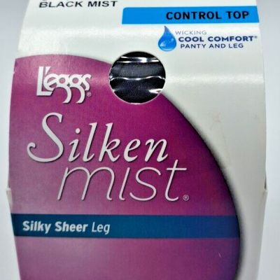 L'eggs Women's Silky Sheer Leg Control Top Pantyhose A (Small) Black Mist #20107