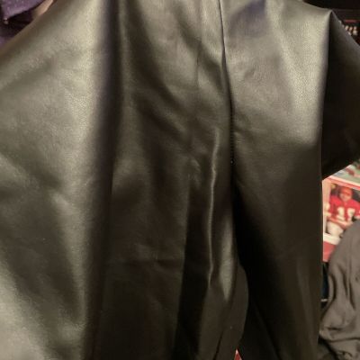 Torrid Platinum Legging Women Faux Leather Fleece Lined Black Plus Size 1