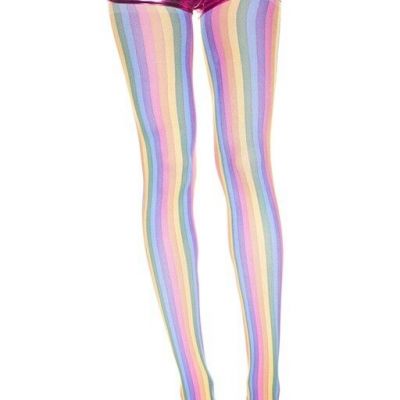 Rainbow Striped Pantyhose Ravewear Pride Festival Stockings