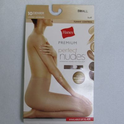 Hanes Premium Women's Perfect Nudes Control Top Silky Sheer Pantyhose Small