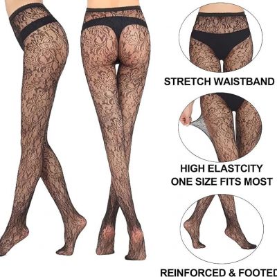 Patterned Fishnet Tights Womens Stockings Black Fish nets Pantyhose One Size