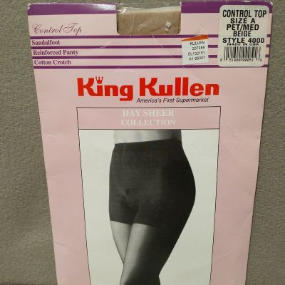 Vintage King Kullen Day Sheer Collection Womens Control Top Beige Size A Pet/Med