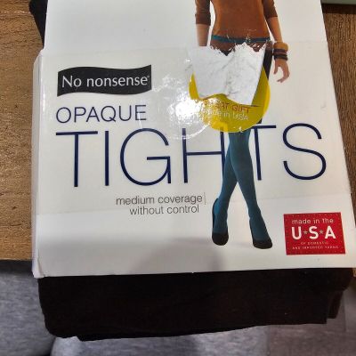 No Nonsense Brand Opaque 1- Black and 1-brown Tights Size XXL - New
