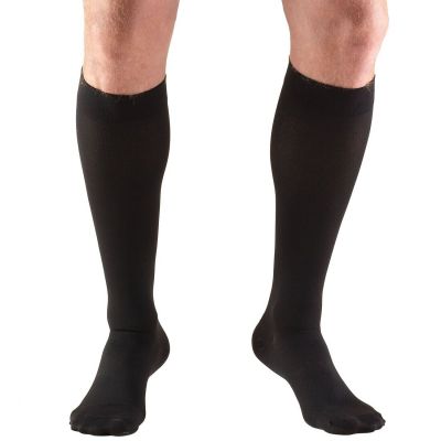Truform Stockings Knee High Closed Toe: 30-40 mmHg 2L BLACK (8845BL-2L)