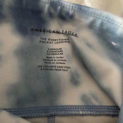 American Eagle Blue Tie-Dye, The Everything Pocket Leggings Size Small ?