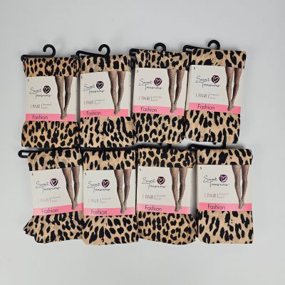 Secret Treasures Womens Leopard Print Nylon Tights - Size:  S - Lot of 8