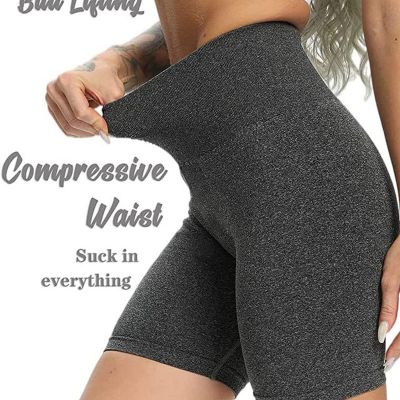 Women's 3 Piece High Waist Workout Shorts Butt Lifting Tummy Control Ruched Boot