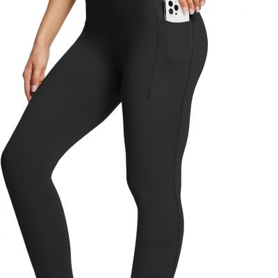 Women'S Leggings with Pockets Tummy Control Workout High Waisted Athletic Runnin