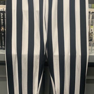 Black and white striped leggings Sz S