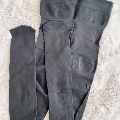 Gray Opaque Tights - Size Small