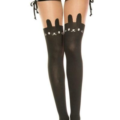 sexy MUSIC LEGS bunny RABBIT faux THIGH highs SPANDEX tights PANTYHOSE nylons