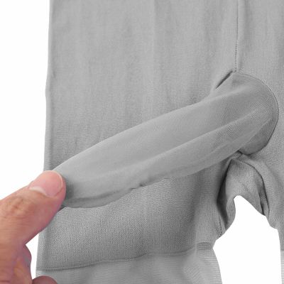 US Mens Closed Penis Sheath Fishnet Stretch Pantyhose Tights Hosiery Underwear