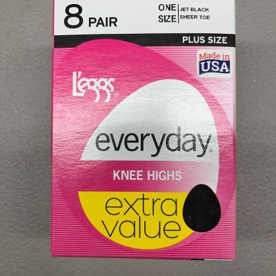 hanes LEggs Everyday Knee High 8 Pair Pack. K19