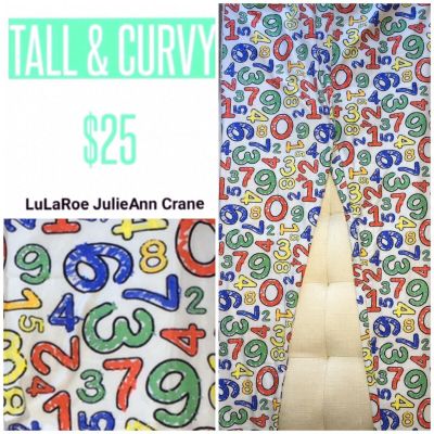 New/Never Worn Size TC (Tall & curvy) Lularoe leggings, Numbers