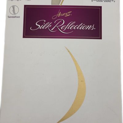 Hanes Women's Silk Reflections Thigh-High Stockings Sheer Pearl Size AB NIP