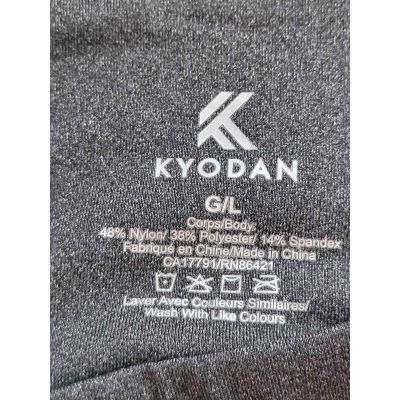 Kyodan Gray Athleisure Work Out Yoga Gym Leggings w/ Side Pockets - size Large