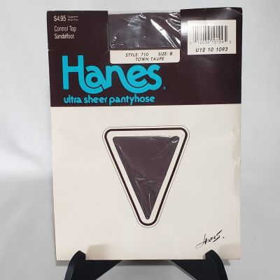 Vtg Hanes Control Top Ultra Sheer Pantyhose Town Taupe Size B Discontinued NOS